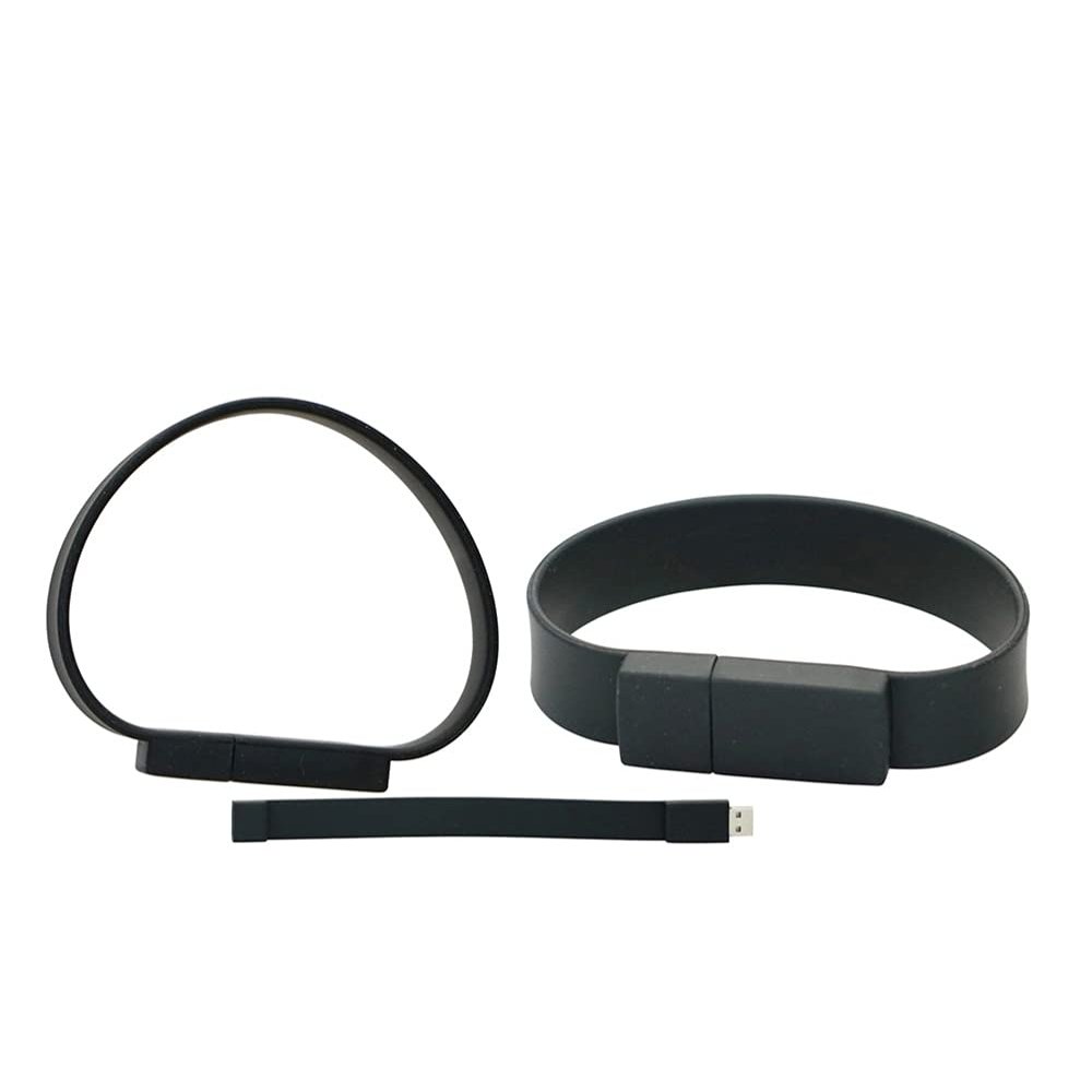 128GB Bracelet Shape Flash Drive USB 2.0 Flash Drive Memory Stick Thum Drive USB Drive USB Flash Disk U Disk Pen Drive USB Disk Flash Memory External Storage USB Stick PenDrive (Black)