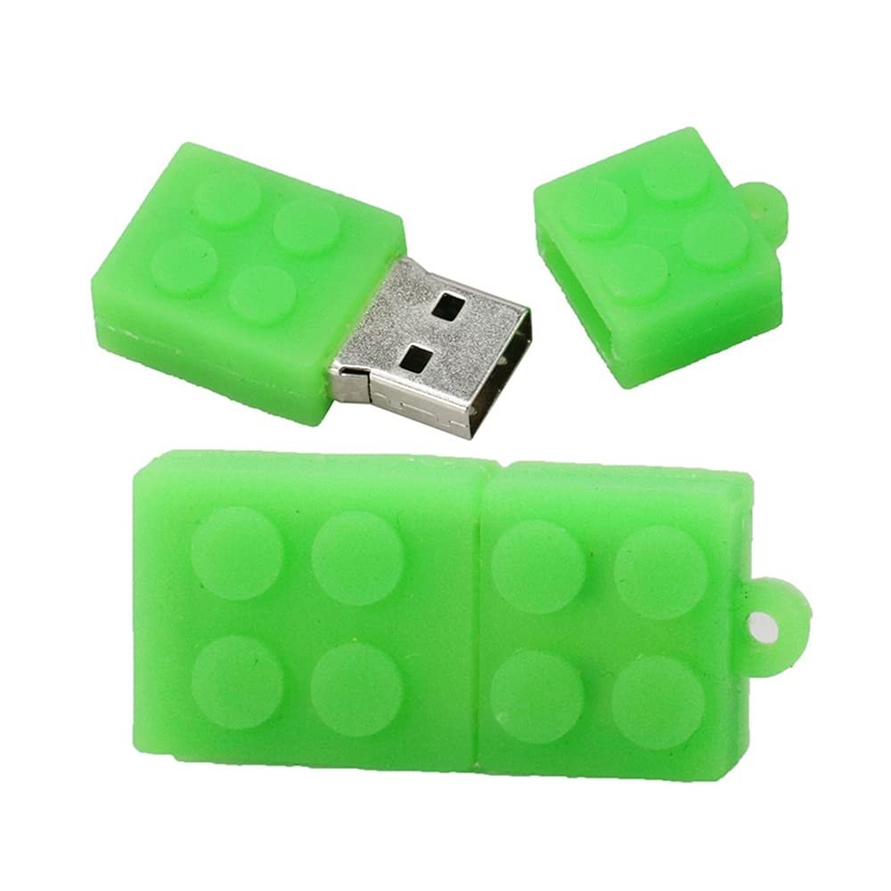 16GB Building Blocks Shape USB Flash Drives Pen Drive Memoria Flash Stick PenDrives USB Flash Disk Thumb Drive U Disk USB Drive USB (Green)