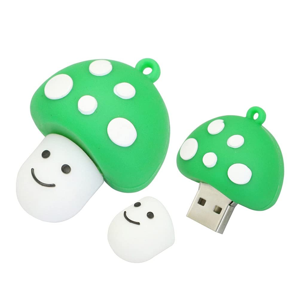 128GB Mushroom Shape USB Flash Drive USB Drive USB Stick USB Flash Disk USB Disk Thumb Drive Pen Drive U Disk PenDrive Memory Stick External Storage Flash Memory USB Storage USB 2.0 Stick (Green)