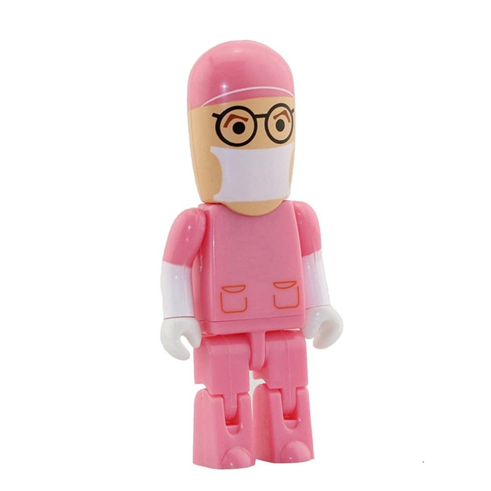 128GB Doctor and Nurse Shape USB 2.0 Flash Drive USB Flash Drive PenDrive Memorias USB Memory Stick USB Drive USB Flash Disk Thumb Drive U Disk Pen Drive USB Stick (Pink)