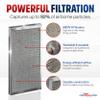 14x24x1 Electrostatic Air Filter, MERV 8, Washable, Reusable Furnace AC/HVAC Filter, Energy Saving, Easy to Clean, Long-Lasting by LifeSupplyUSA view 2