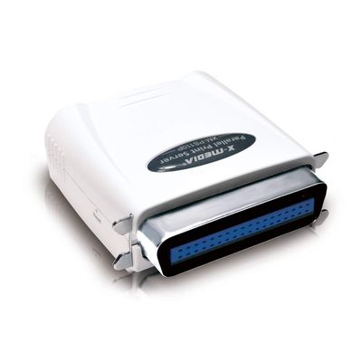 X-MEDIA XM-PS110P 1-Port 10/100Mbps Fast Ethernet Parallel Print Server | Parallel Centronics Port Network Print Server