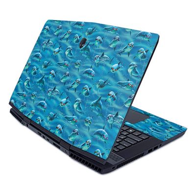 MightySkins Skin for Alienware M17 (2019) - Dolphin Gang | Protective, Durable, and Unique Vinyl Decal wrap Cover | Easy to Apply, Remove, and Change Styles | Made in The USA