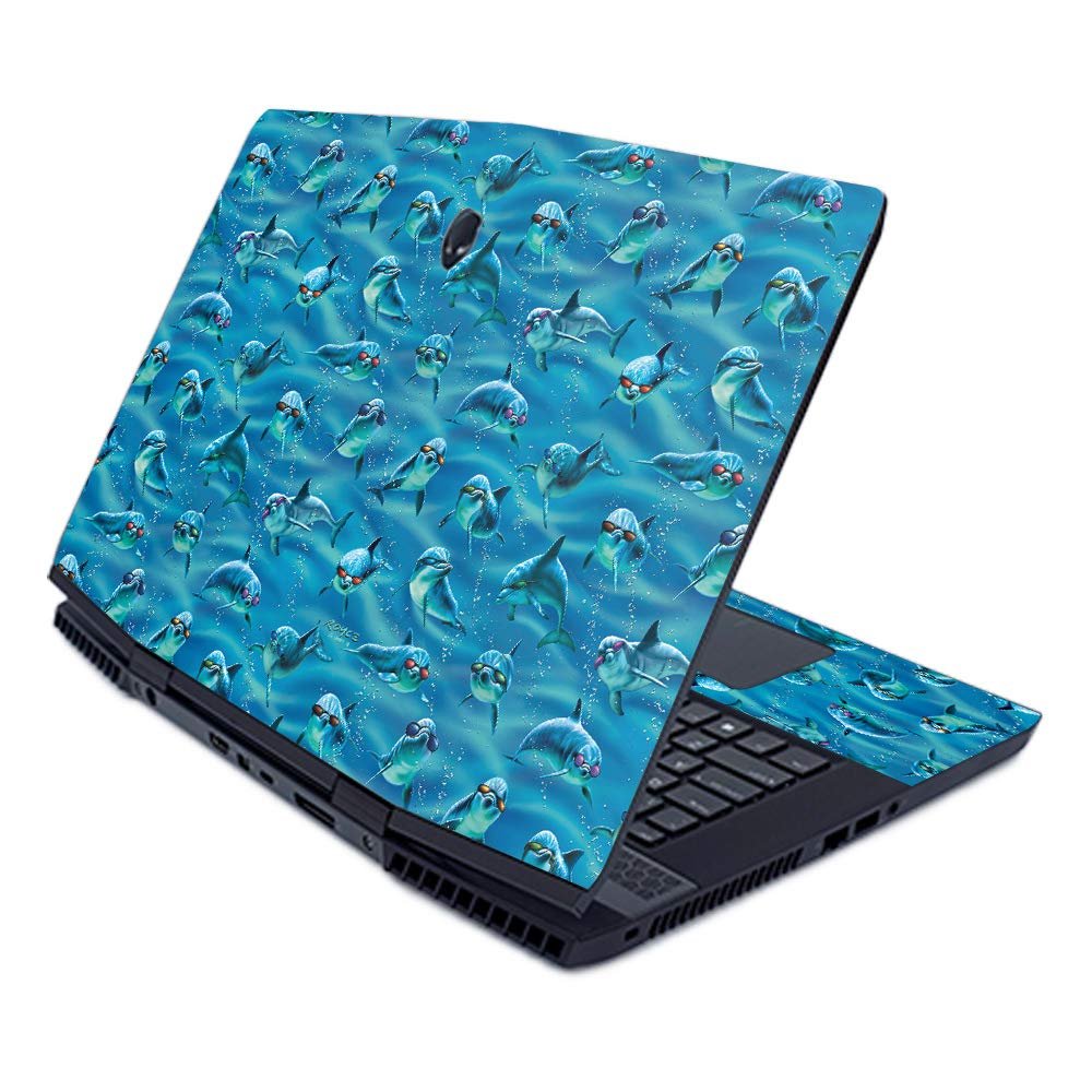 MightySkins Skin for Alienware M17 (2019) - Dolphin Gang | Protective, Durable, and Unique Vinyl Decal wrap Cover | Easy to Apply, Remove, and Change Styles | Made in The USA