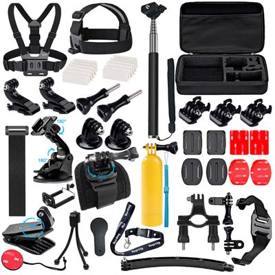 Suptig Accessories Kit Compatible for Gopro Hero 13/Hero12/11/10/9/8/7/6/5/4/3/3+/2/Session gopro Max2 Gopro Fusion DJI Action 5 pro/5/4/3, Insta360 X5/X4, AKASO Action Camera Accessories