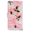 Bcov Case for iPod Touch 7/iPod Touch 6,Bcov Pink Rose Flowers Wallet Flip Leather Cover Case with Credit Card ID Card Slot Holder Kickstand for iPod Touch 7/6/5 view 3