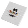 USB VGA Three-in-one Integrated Multimedia Wall Panel Audio Video Adapter Jack Wiring Plug Outlet Socket Distribution and Organization Multimedia Wall Plates Socket Panel 85 view 1