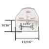 Asia Buy 1" Mini Blind Hold Down Brackets for Window Blinds with 5/8" Self Drill Screws (50) view 2