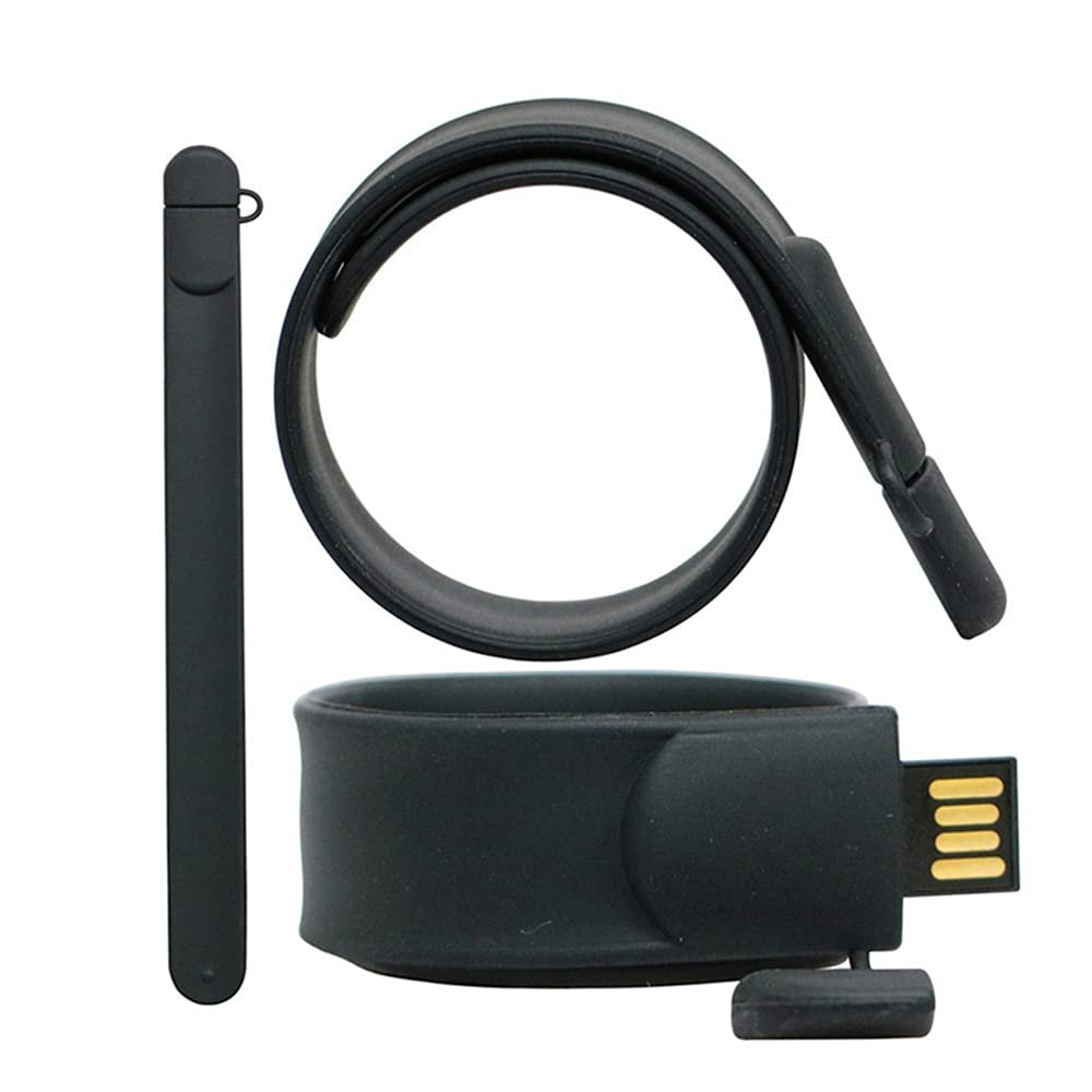 128GB Bracelet Shape Flash Drive USB Flash Drive Memory Stick Thum Drive USB Drive USB Flash Disk U Disk Pen Drive USB Disk Flash Memory External Storage USB Stick PenDrive (Black)