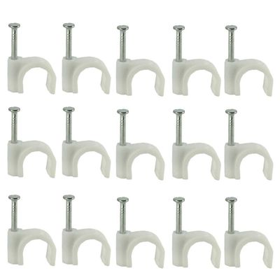 300pcs Mini Wire Holder Cord Wrap Cable Management Clips Extension Cable Clip White Round