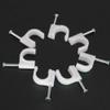 300pcs Mini Wire Holder Cord Wrap Cable Management Clips Extension Cable Clip White Round view 3