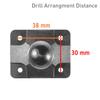 iBolt 25mm / 1 inch Composite AMPS Adapter Plate for Industry Standard Dual Ball Socket mounting arms,25mm Composite,IBPB-33880 view 4