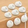 SmiLife Cable Clips, Cord Holder, Adhesive Cord Clips, Wire Holder for Cable Management, Phone Charger, Desk, Wall, Nightstand and Office, White 9 PCS view 1