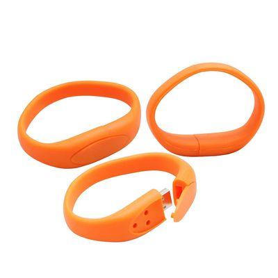 128GB Bracelet Shape Flash Drive USB Flash Drive Memory Stick Thum Drive USB 2.0 Drive USB Flash Disk U Disk Pen Drive USB Disk Flash Memory External Storage USB Stick PenDrive (Orange)
