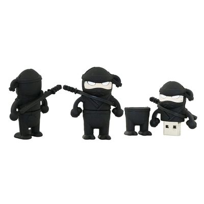 4GB Ninja Shape USB Flash Drive USB Drive USB Stick USB Flash Disk USB Disk Thumb Drive Pen Drive U Disk PenDrive Memory Stick External Storage Flash Memory USB Storage USB 2.0 Stick (Black)