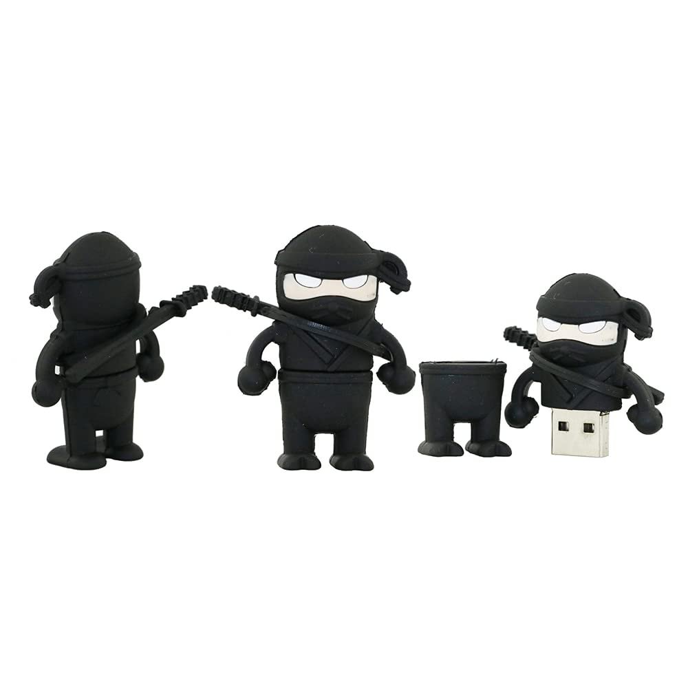 4GB Ninja Shape USB Flash Drive USB Drive USB Stick USB Flash Disk USB Disk Thumb Drive Pen Drive U Disk PenDrive Memory Stick External Storage Flash Memory USB Storage USB 2.0 Stick (Black)