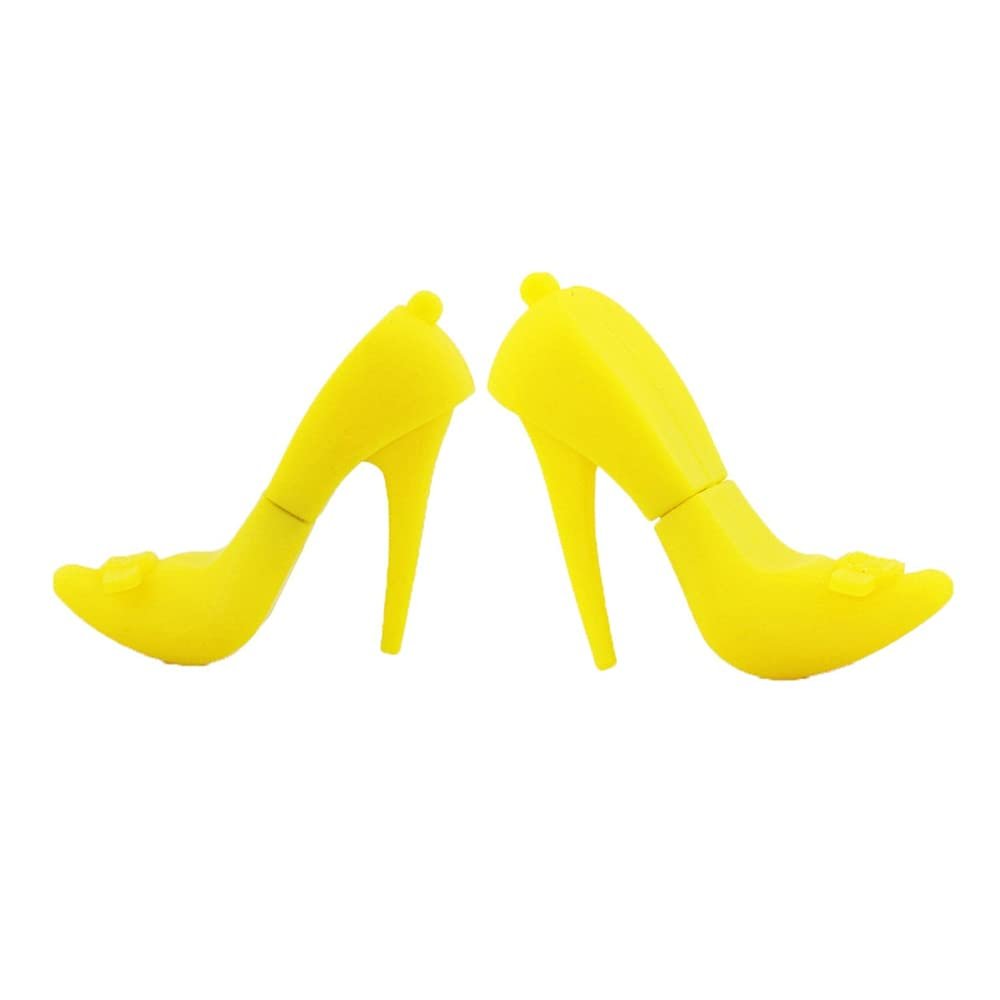 32GB High Heels Shape USB Flash Drives Pen Drive Memoria Flash Stick PenDrives USB Flash Disk Thumb Drive U Disk USB Drive USB (Yellow)