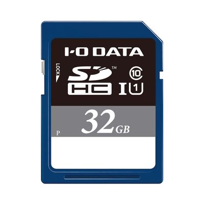 I-O Data SDH-UT32GR SDHC Memory Card, 32GB, UHS-I, UHS Speed Class 1 Compatible, Japanese Manufacturer