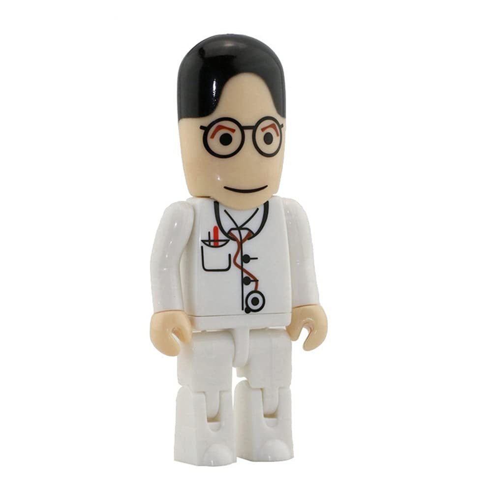 32GB Doctor and Nurse Shape USB 2.0 Flash Drive USB Flash Drive PenDrive Memorias USB Memory Stick USB Drive USB Flash Disk Thumb Drive U Disk Pen Drive USB Stick (White)
