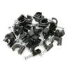 Chiloskit 200 Pack 6mm Plastic Wire Clips Ethernet Cable Clips Nail in Cable Clips for RG6 Cable Organizer Wall Desk, Computer, Speaker Cable Management (6mm) view 1