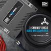 1-Channel Vehicle Audio Bass Amplifier - 1900 Watts High-Powered Mono Bass Amplifier w/Subsonic Filter and Low Pass Filter Stable at 2 ohms, LED Indicators, Sound Specialization - Banda ICEX1602 view 4