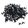 Antrader Nail in Cable Clips, Ethernet Cable Nails Tacks Clips 8mm for RG6 Cat6 Cable Management, Black, 100pcs view 1