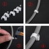 Antrader Nail in Cable Clips, Ethernet Cable Nails Tacks Clips 8mm for RG6 Cat6 Cable Management, Black, 100pcs view 3
