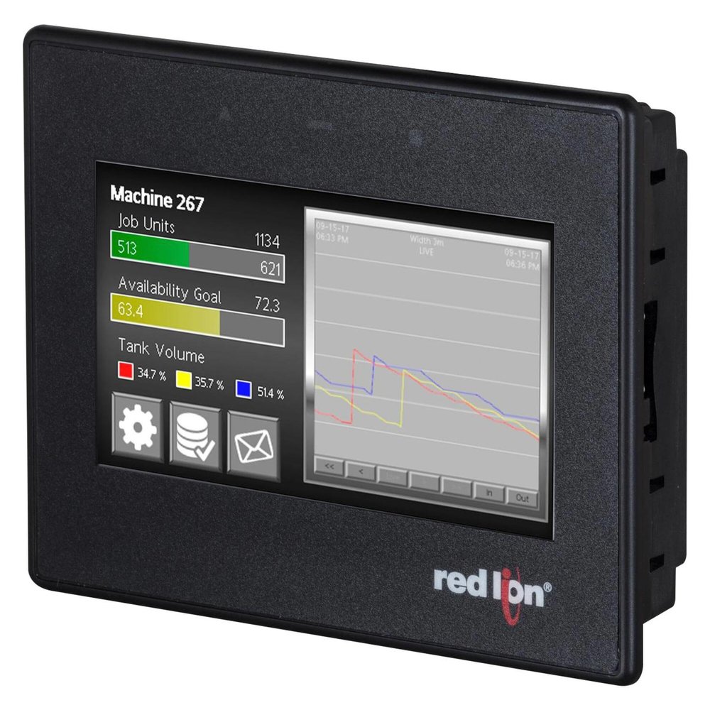 Red Lion Controls/N-Tron CR30000400000310 4.3" Widescreen HMI with 3 Serial, 1 Ethernet, 1 USB Host, USB Device, Web Server and Data Logging