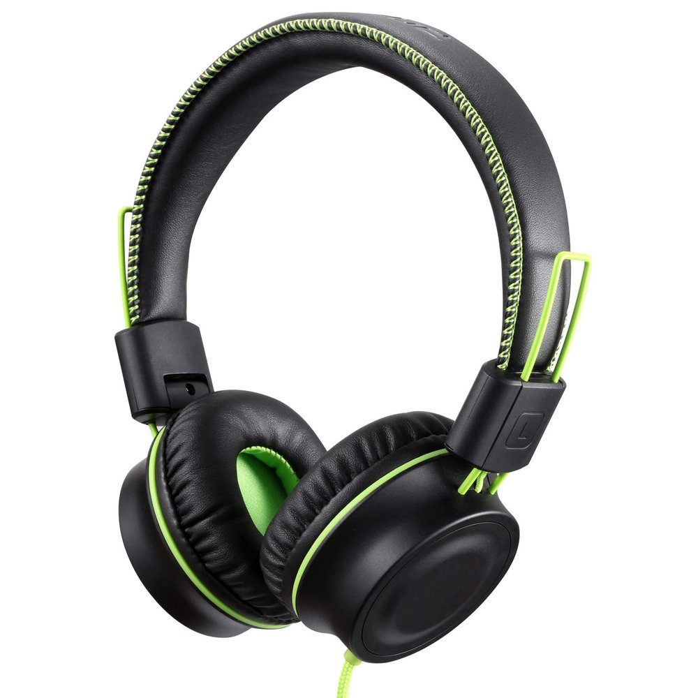 POWMEE M2 Kids Headphones Wired Headphone for Kids,Foldable Adjustable Stereo Tangle-Free,3.5MM Jack Wire Cord On-Ear Headphone for Children/Teens/Girls/School/Kindle/Airplane/Plane/ (Black)