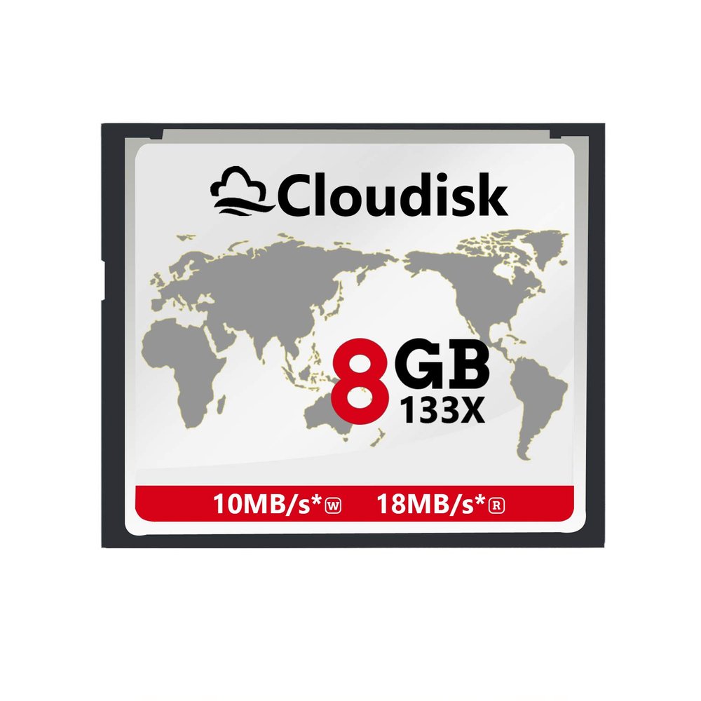 Cloudisk Compact Flash Card 8GB 133X CF 2.0 Card Performance for DSLR Camera, Vintage Digital Camera and Industry Equipment (8 GB)