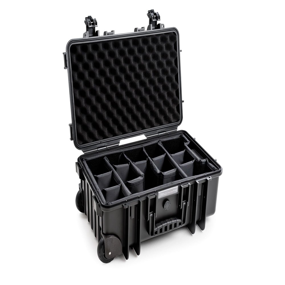 B&W International GmbH Adjustable Compartment dividers (RPD), Black, Typ 6600-Innenma 50x28x18cm