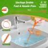 Forlivese 3 Pack 25 Inch Drain Snake,Drain Clog Remover,Sink Snake for Sewer Kitchen Sink Bathroom Tub Toilet Clogged Drains Relief Cleaning Tool view 2