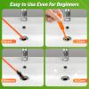 Forlivese 3 Pack 25 Inch Drain Snake,Drain Clog Remover,Sink Snake for Sewer Kitchen Sink Bathroom Tub Toilet Clogged Drains Relief Cleaning Tool view 3