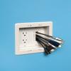 Arlington TV Box TVBU505K Non-Metallic Recessed TV Box Kit, Plastic, 2 Gangs view 2