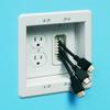 Arlington TV Box TVBU505K Non-Metallic Recessed TV Box Kit, Plastic, 2 Gangs view 3