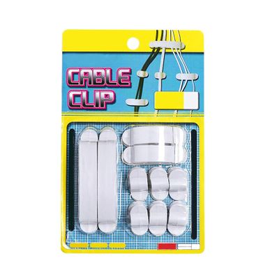 10 PCS Self-Adhesive Cable Clips, Cord Organizer with Strong Adhesive Tape, Wire Holder Organizer Cord Management for Office, Home, Small Medium Large Size, White