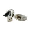 128GB Heart Shape USB Flash Drive USB Drives Memory Stick Thumb Drives USB 2.0 Disk Pen Drive Date Storage Flash Disk Jump Drive USB Stick USB Drive (Silver) view 3