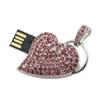 16GB Heart Shape USB Flash Drive USB Drives Memory Stick Thumb Drives USB 2.0 Disk Pen Drive Pen Drive USB Drive Date Storage Flash Disk Zip Drive USB Stick (Pink) view 3