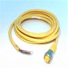 TURCK RKM 35-4M Single Ended, 7/8" MINIFAST, 4 Meter Length, Nickel Plated Brass Coupling, 3X16 AWG, PVC Jacket, CORDSET, U2038-20, Straight Female Connector view 3