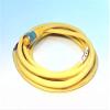 TURCK RKM 35-4M Single Ended, 7/8" MINIFAST, 4 Meter Length, Nickel Plated Brass Coupling, 3X16 AWG, PVC Jacket, CORDSET, U2038-20, Straight Female Connector view 4