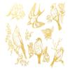 Ceramic Decals - Overglaze Gold - Enamel Decal - Waterslide Decal Gold Birds view 1