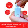 B A S U eAlarm, America's #1 Trusted Premium Emergency Alarm, Proven Results as seen on TV, Up to 3X Smaller Than Generic Models (100 Pack for Amazon Business Buyers)  (PRO, White) view 4