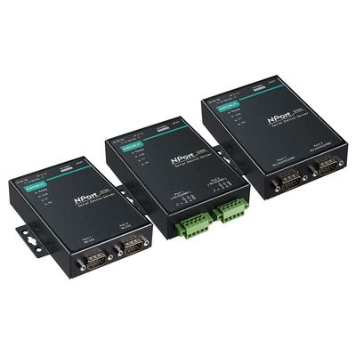 (DMC Taiwan) 2-Port RS-232/422/485 Serial Device Server, 0 to 60C Operating Temperature
