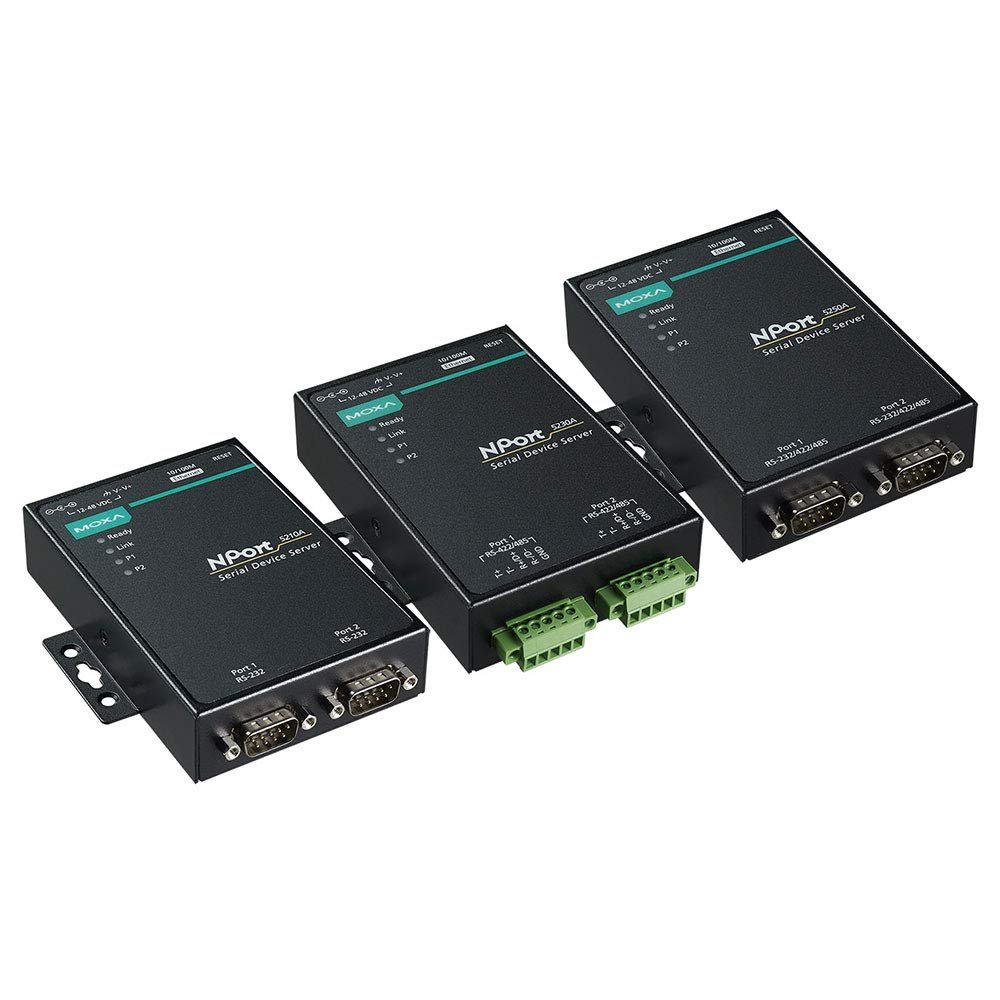 (DMC Taiwan) 2-Port RS-232/422/485 Serial Device Server, 0 to 60C Operating Temperature