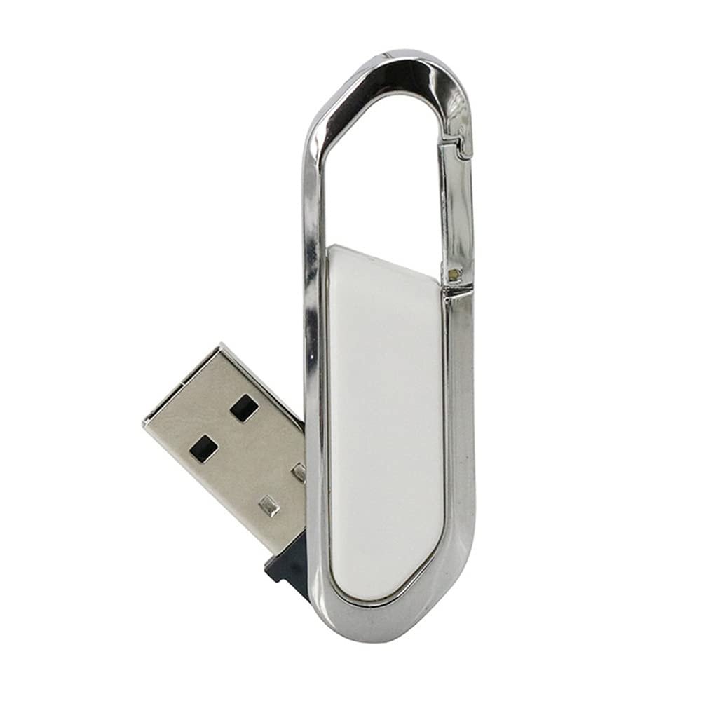 128GB Carabiner Shape USB 2.0 Flash Drive Pen Drive Memory Stick USB Stick USB Drive Flash Disk Thumb Drive USB Disk USB Stick U Disk PenDrive (White)