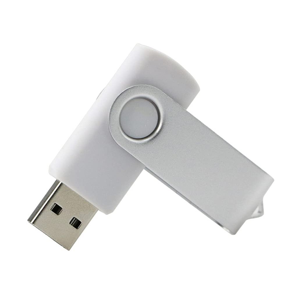 128GB Rotate Shape USB 2.0 Flash Drive USB Flash Drive PenDrive Memorias USB Memory Stick USB Drive USB Flash Disk Thumb Drive U Disk Pen Drive USB Stick (White)