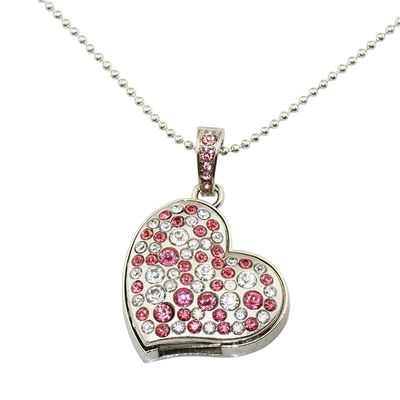 128GB Heart Shape USB Flash Drive USB Drives Memory Stick Thumb Drives USB 2.0 Disk Pen Drive Date Storage Flash Disk Zip Drive USB Stick USB Drive (Silver)