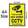 CVANU Warning Sign Sticker for CCTV Security Camera (Pack 10) CV-1 view 4