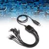 8 in 1 USB Programming Cable, C2102 Chip, Respectful Shell Material with 8 adapters, for Kenwood/QuanShengcn/Tyt/Motorola Walkie Talkie Car Radio view 4