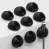 SmiLife Cable Clips Phone Cord Holder, Charger Cord Organizer, Cable Management Clips for Nightstand, Car, Office, Black 9 PCS view 1